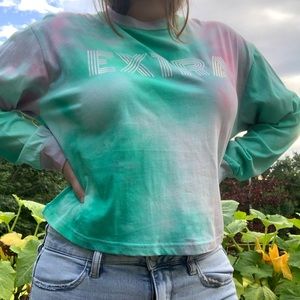 Pastel tie dye crop top